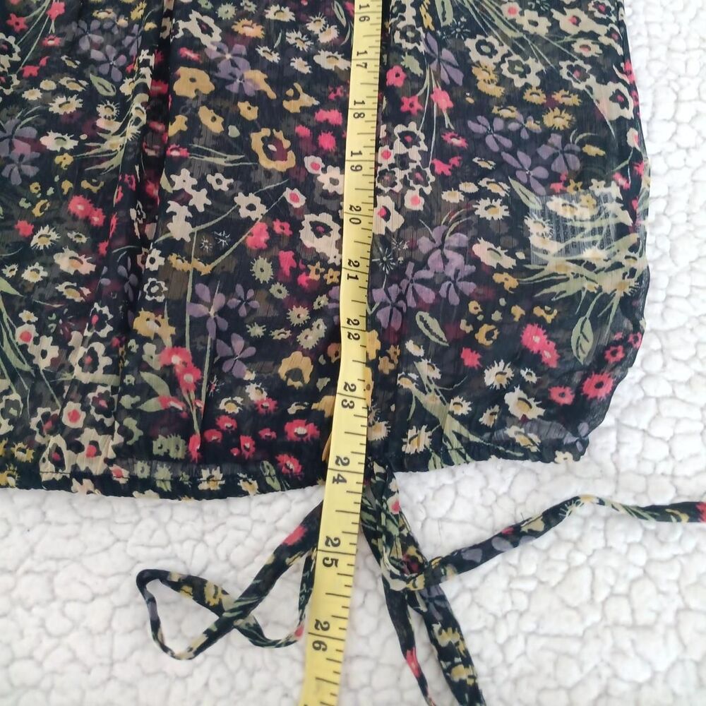 a.n.a A New Approach sheer chiffon floral blouse PL - Picture 5 of 7